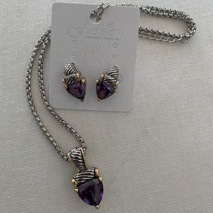 Fashion jewelry necklace earrings set